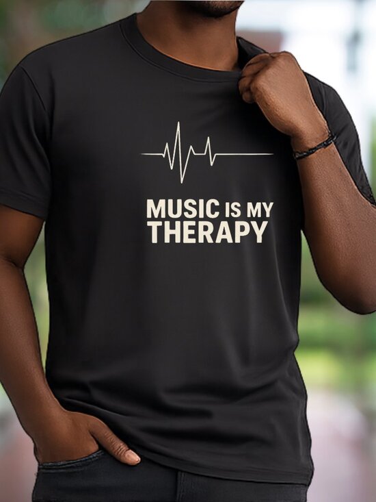 The Unbranded Brand Other - Music Is My Therapy T-Shirt
